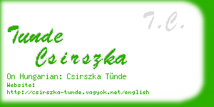 tunde csirszka business card