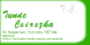 tunde csirszka business card